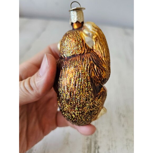 Old world OWC monkey banana glass ornament glitter Xmas tree - Picture 3 of 8